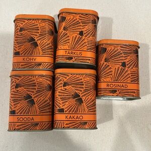 Vintage Decorative Tin Containers from Soviet Union (Estonian)